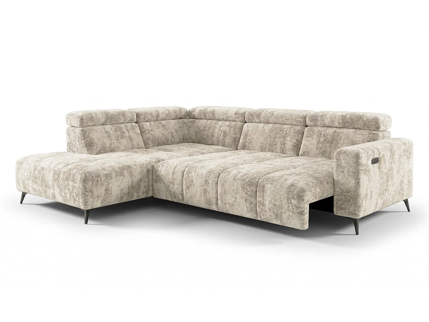 Canapé d’angle Velvet confort profond – effet nuage (cloud sofa) – tissu premium – salon moderne