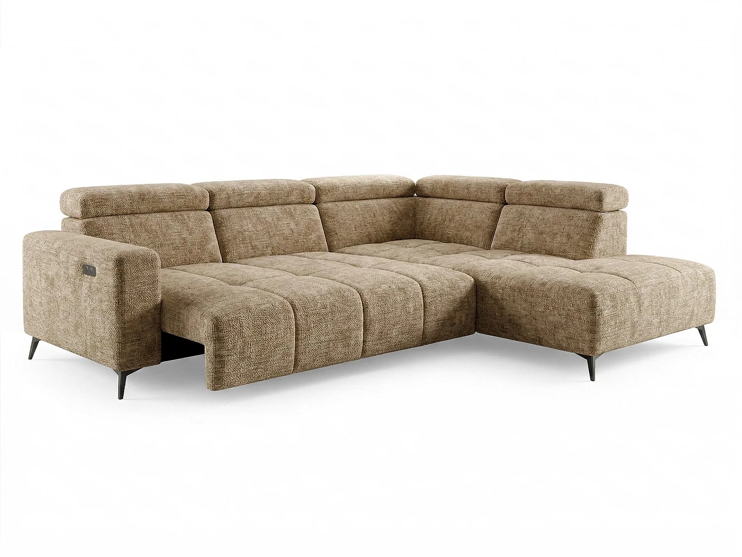 Canapé d’angle Velvet confort profond – effet nuage (cloud sofa) – tissu premium – salon moderne