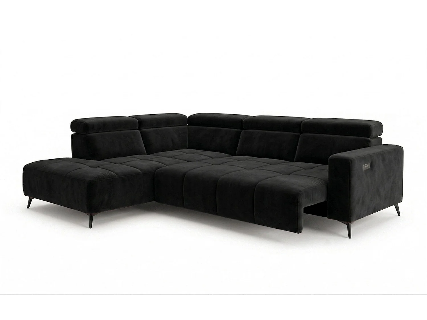 Narożnik Velvet ultra komfort – efekt chmury – miękka tkanina premium – funkcja relax