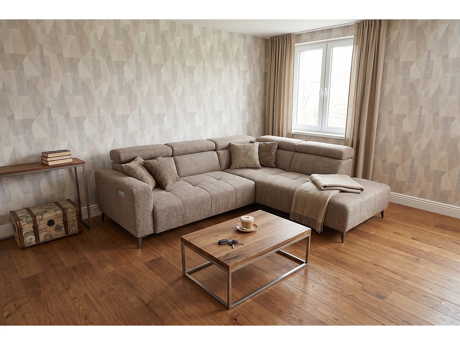 Narożnik Velvet ultra komfort – efekt chmury – miękka tkanina premium – funkcja relax