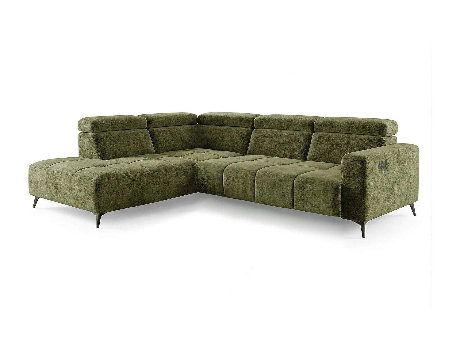 Narożnik Velvet ultra komfort – efekt chmury – miękka tkanina premium – funkcja relax