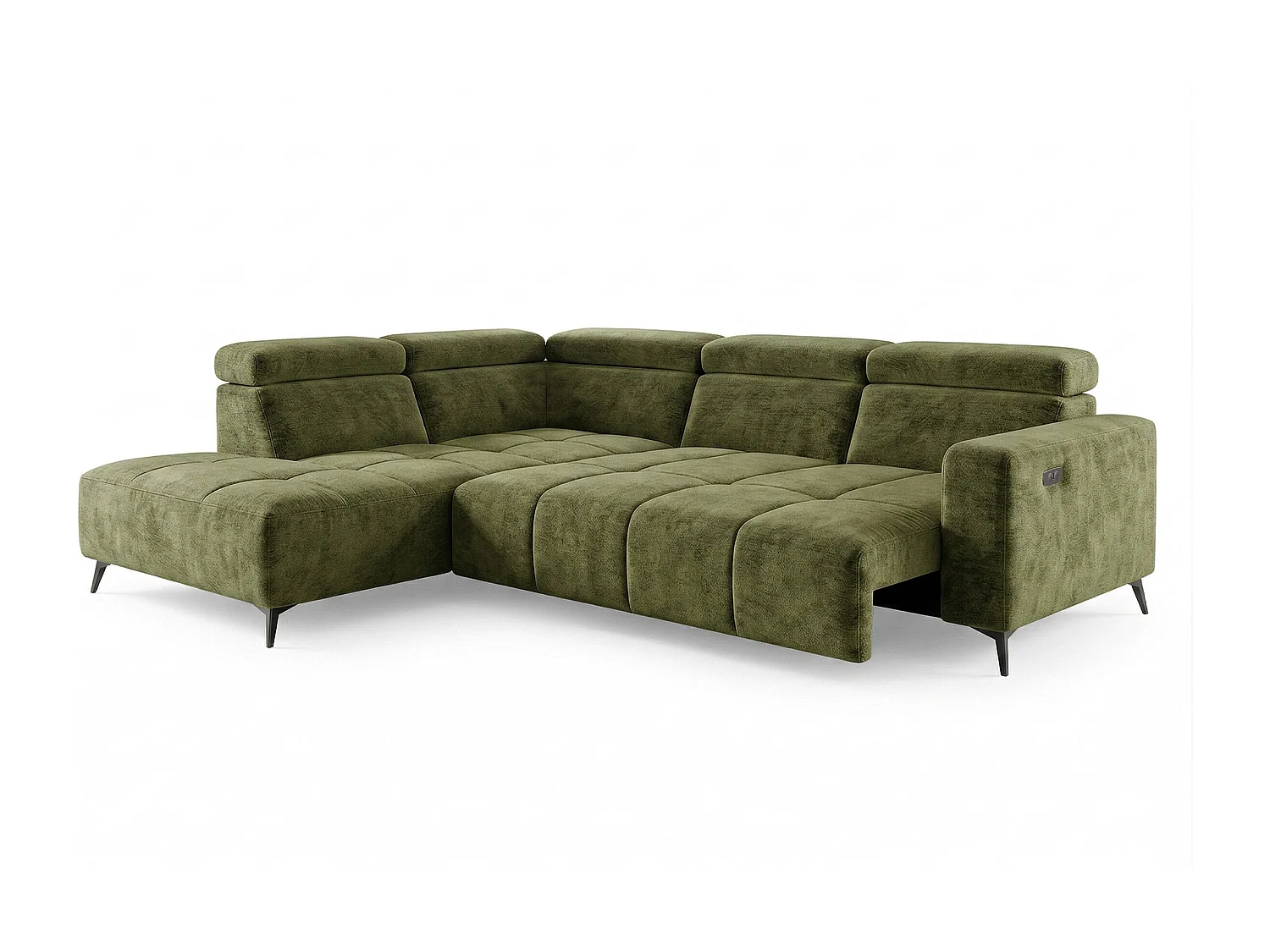 Narożnik Velvet ultra komfort – efekt chmury – miękka tkanina premium – funkcja relax