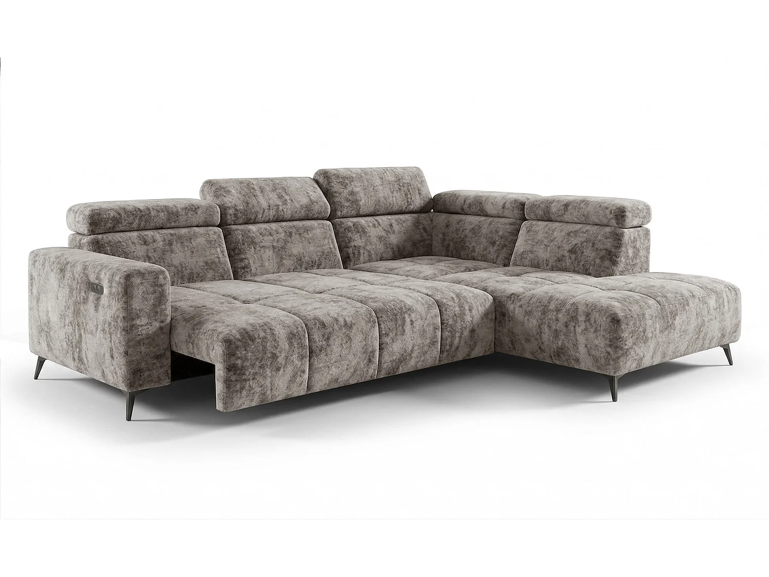 Narożnik Velvet ultra komfort – efekt chmury – miękka tkanina premium – funkcja relax