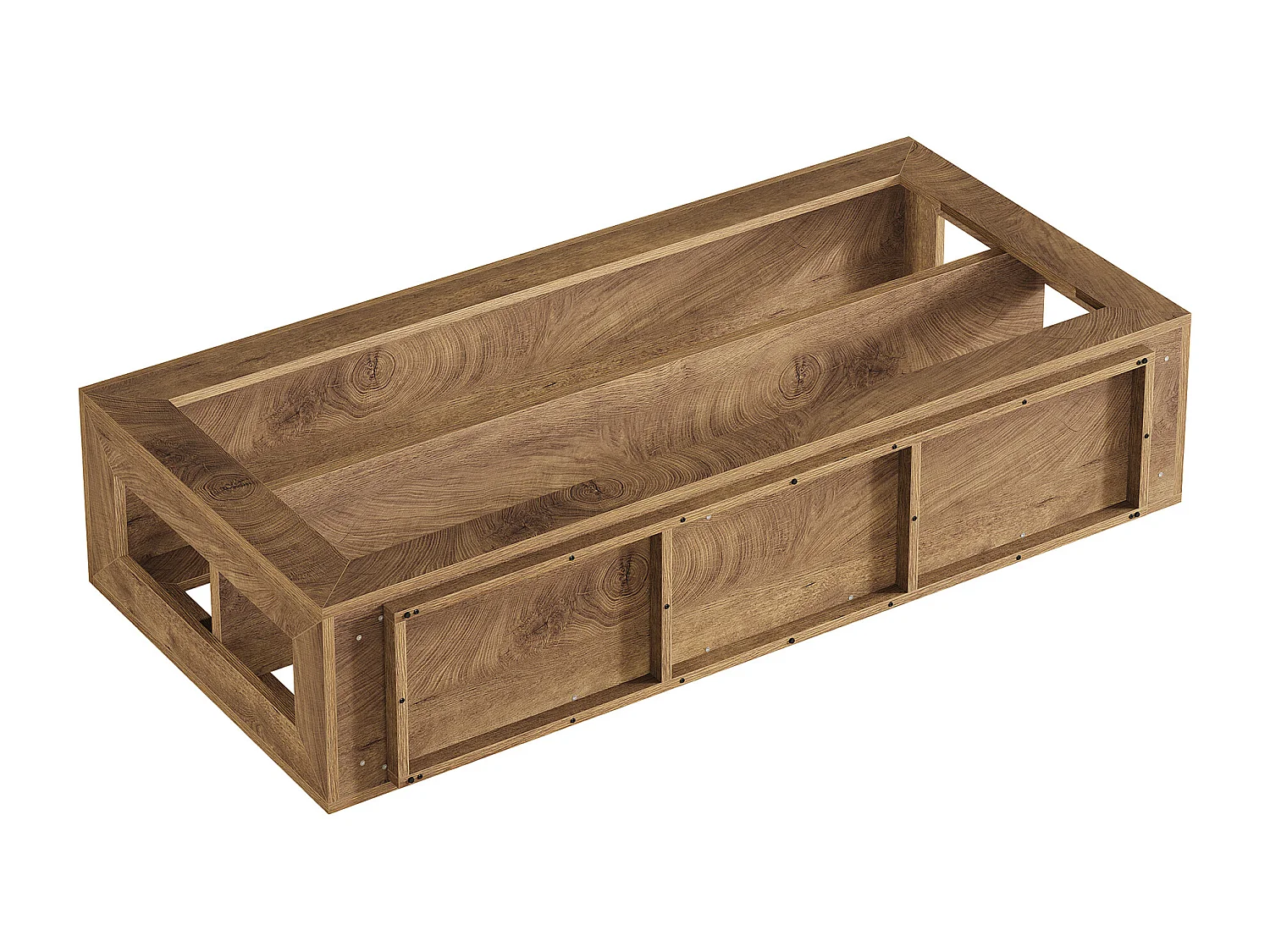 Console de 160 cm, table d'entrée de style campagnard avec étagère de rangement à 3 niveaux pour couloir