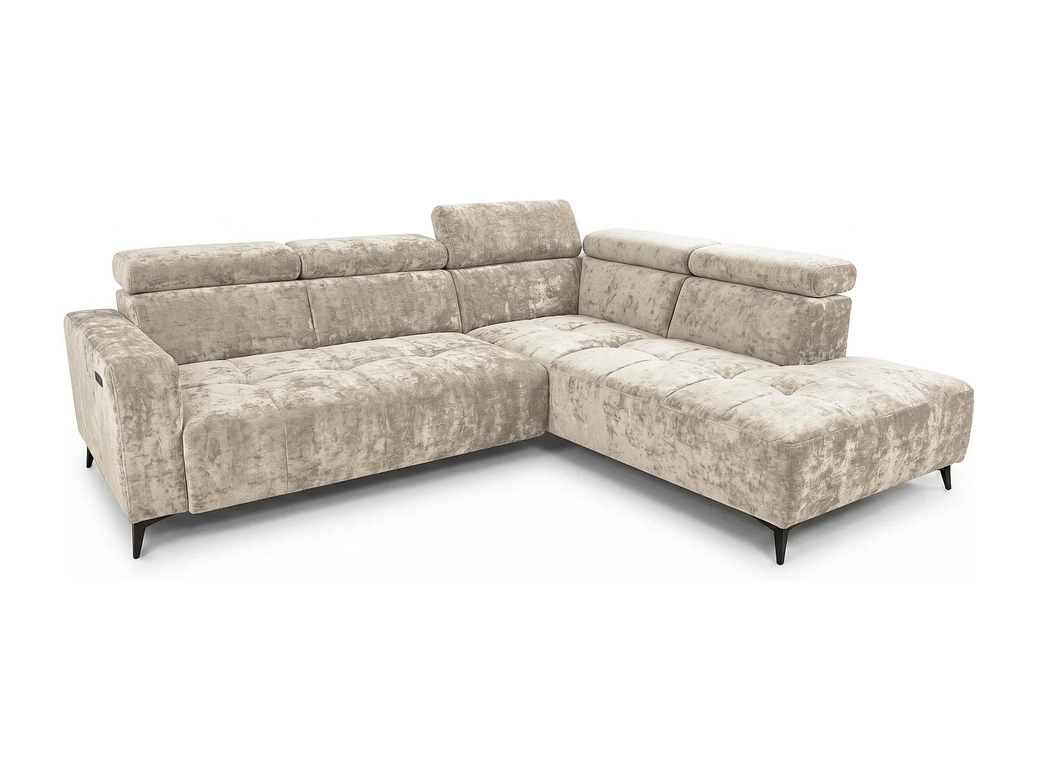 Narożnik Velvet ultra komfort – efekt chmury – miękka tkanina premium – funkcja relax