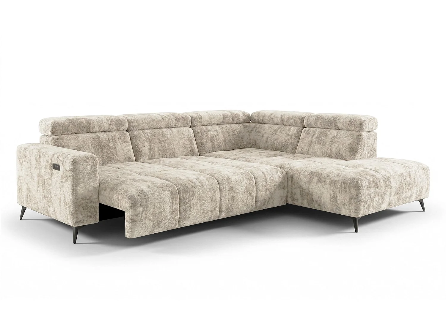 Narożnik Velvet ultra komfort – efekt chmury – miękka tkanina premium – funkcja relax