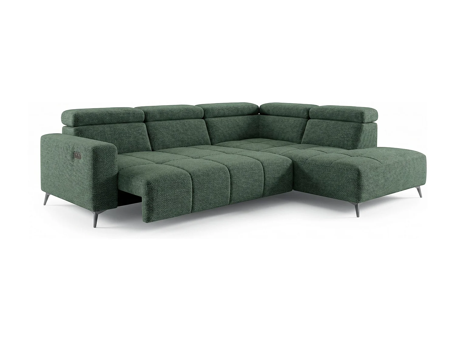 Narożnik Velvet ultra komfort – efekt chmury – miękka tkanina premium – funkcja relax