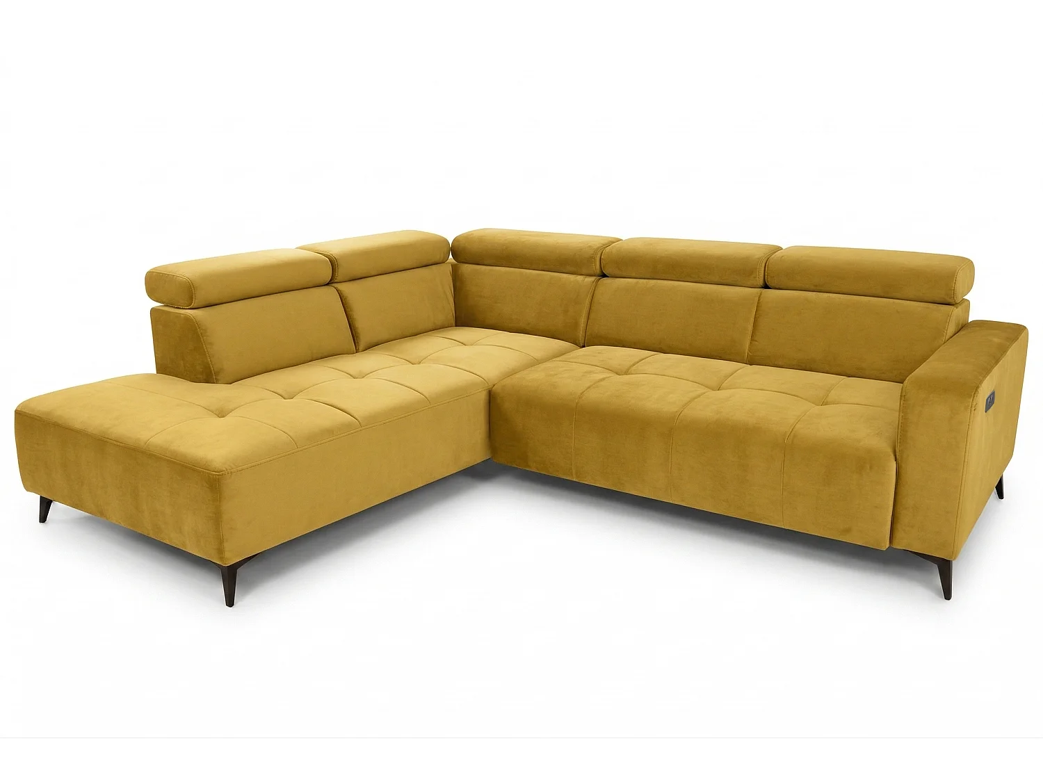 Narożnik Velvet ultra komfort – efekt chmury – miękka tkanina premium – funkcja relax