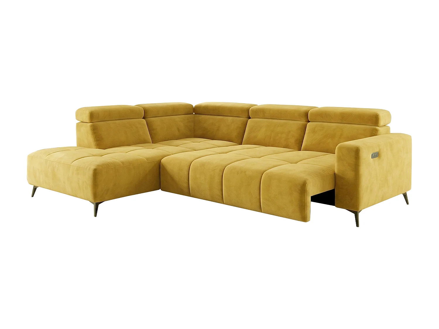 Narożnik Velvet ultra komfort – efekt chmury – miękka tkanina premium – funkcja relax