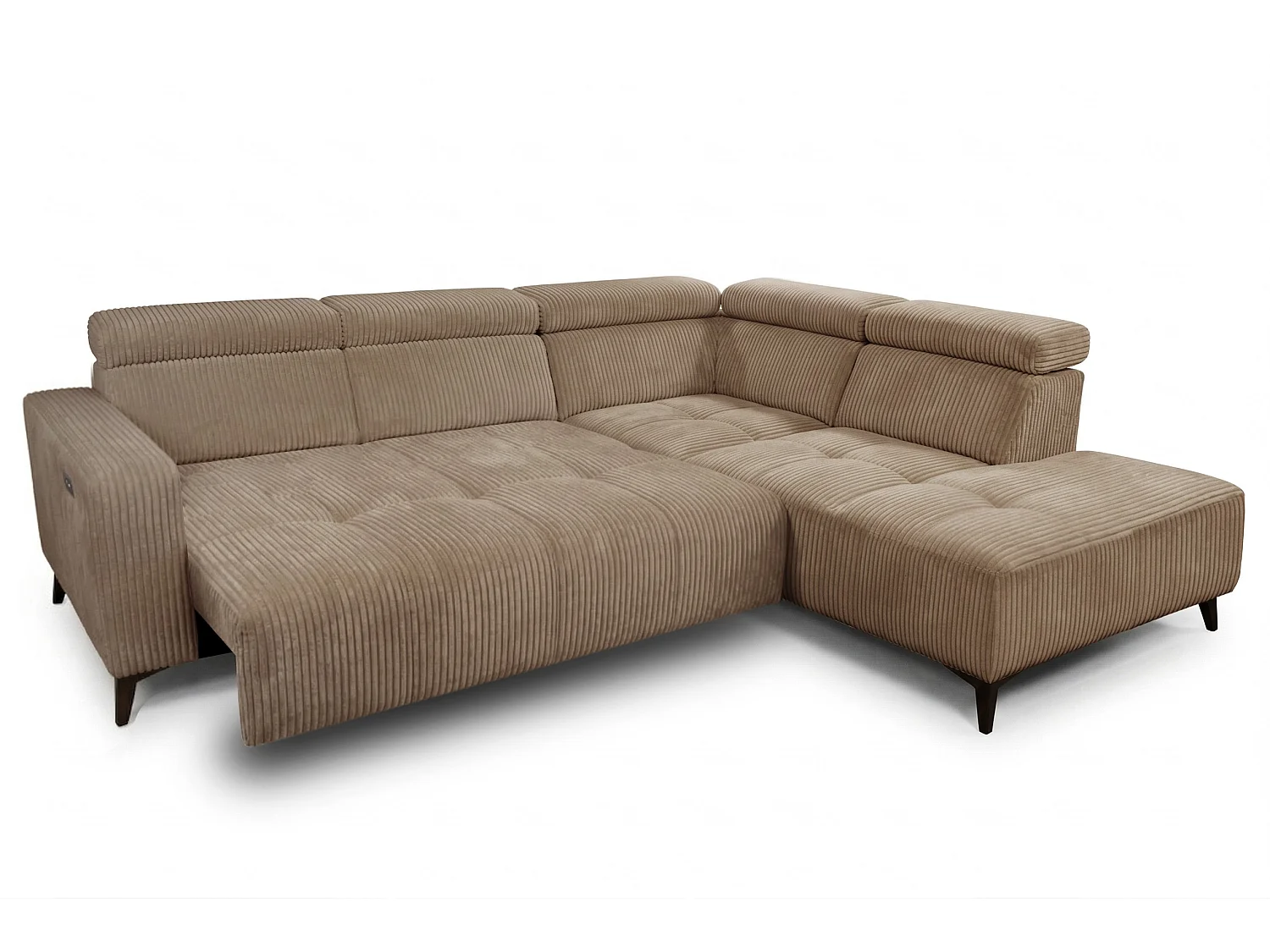 Narożnik Velvet ultra komfort – efekt chmury – miękka tkanina premium – funkcja relax