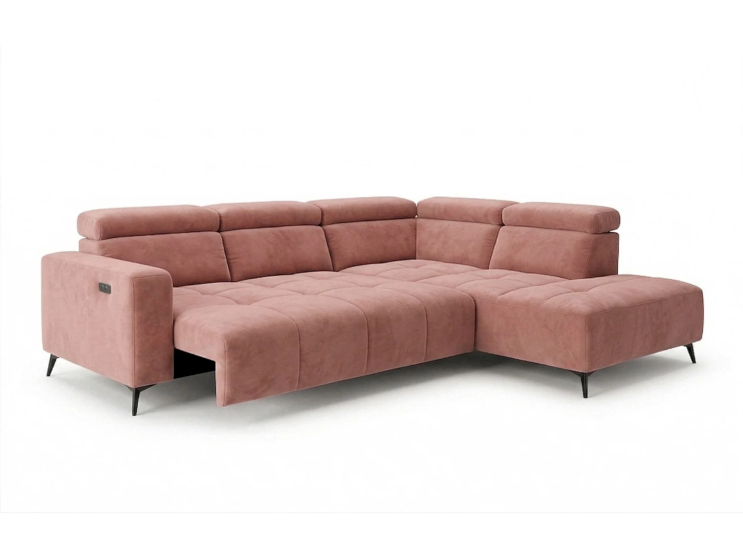 Narożnik Velvet ultra komfort – efekt chmury – miękka tkanina premium – funkcja relax