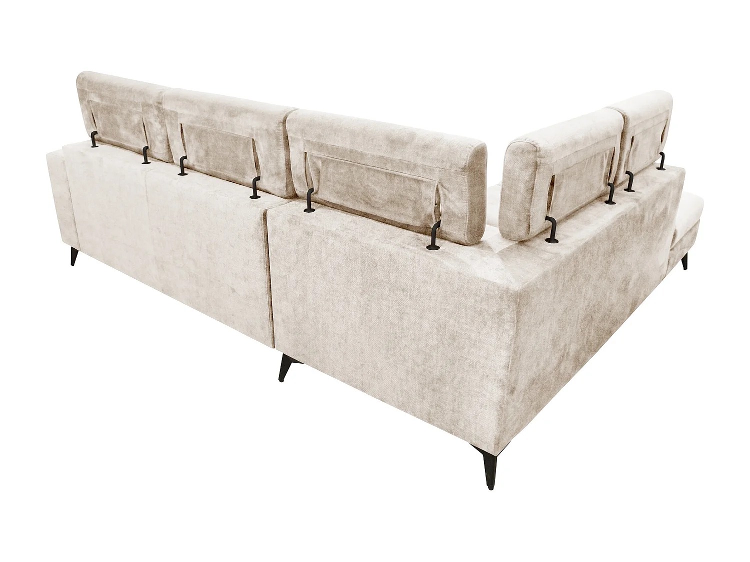 Narożnik Velvet ultra komfort – efekt chmury – miękka tkanina premium – funkcja relax