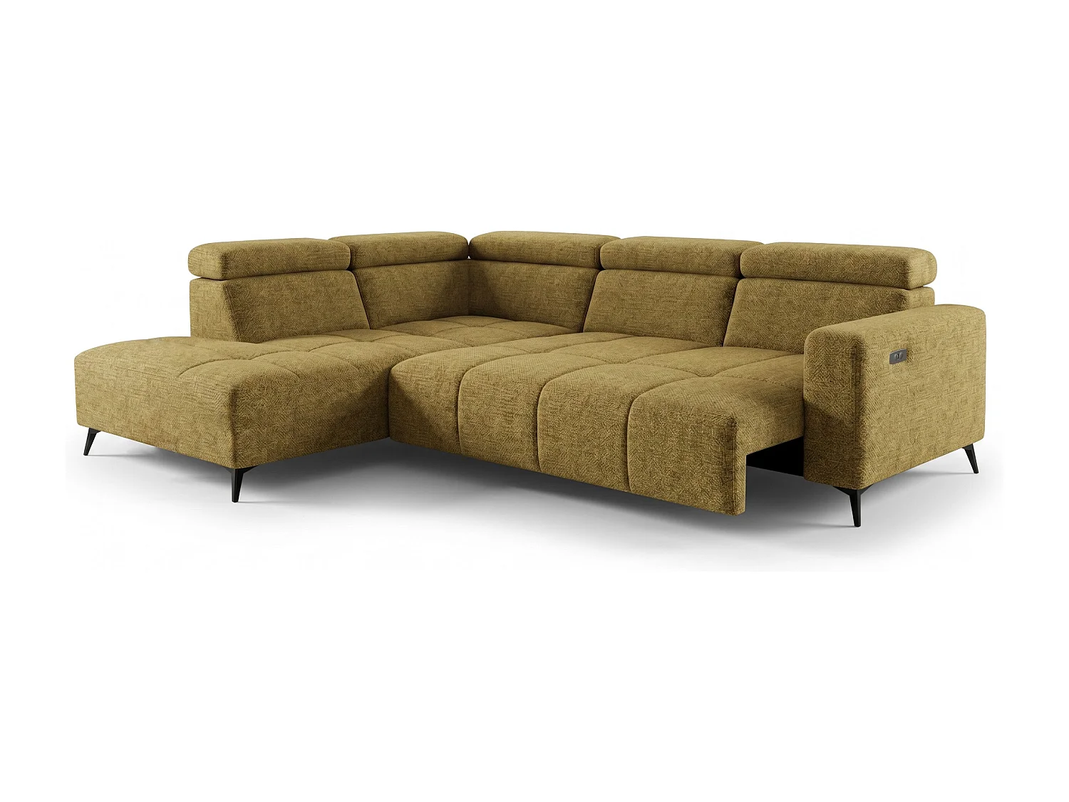 Narożnik Velvet ultra komfort – efekt chmury – miękka tkanina premium – funkcja relax