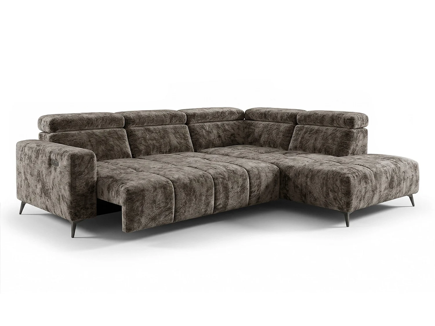 Narożnik Velvet ultra komfort – efekt chmury – miękka tkanina premium – funkcja relax