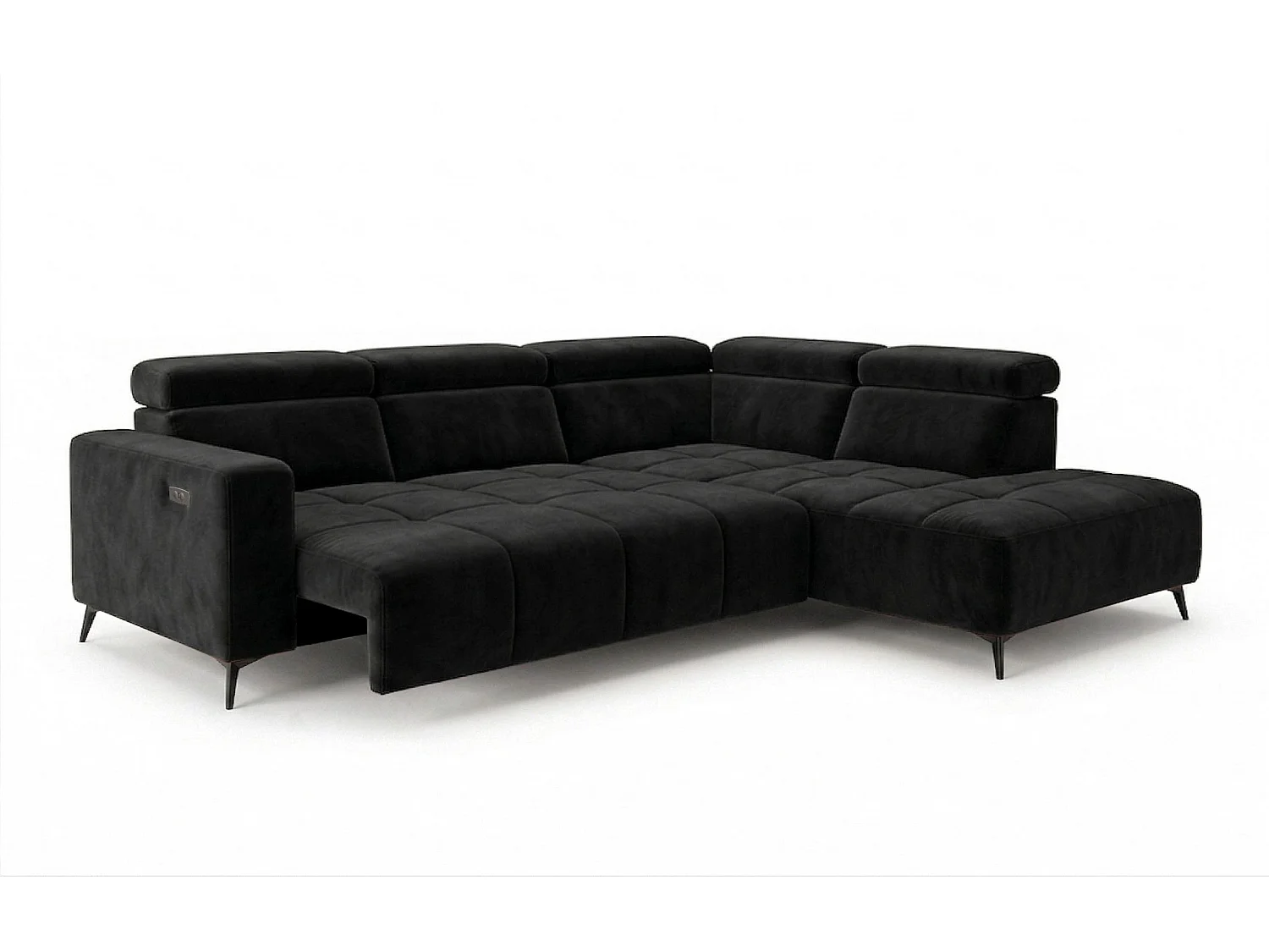 Narożnik Velvet ultra komfort – efekt chmury – miękka tkanina premium – funkcja relax