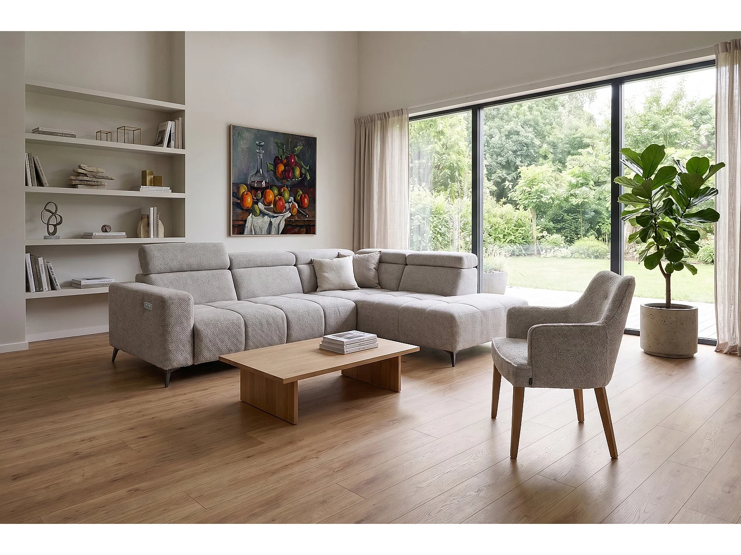 Narożnik Velvet ultra komfort – efekt chmury – miękka tkanina premium – funkcja relax