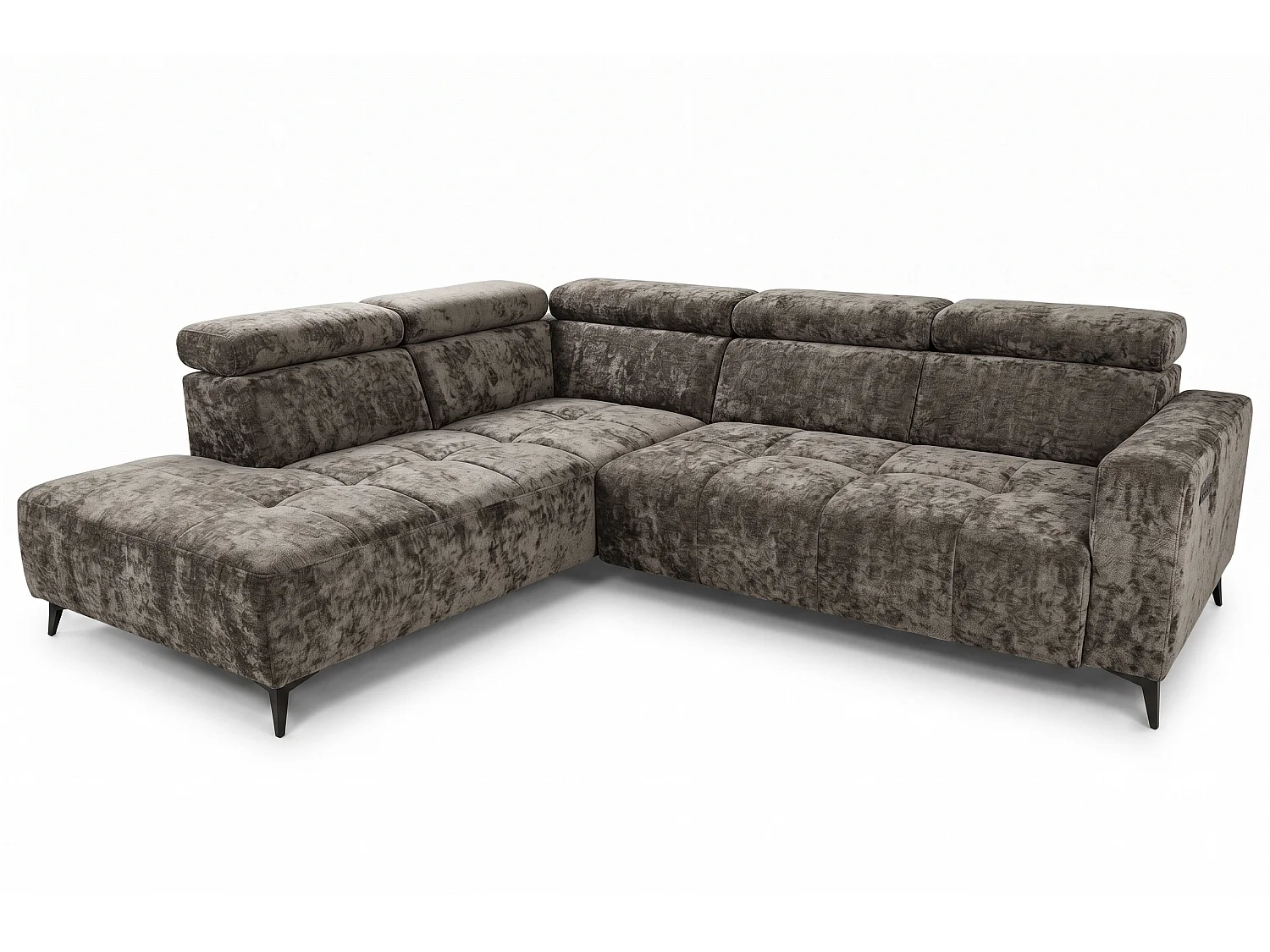 Narożnik Velvet ultra komfort – efekt chmury – miękka tkanina premium – funkcja relax