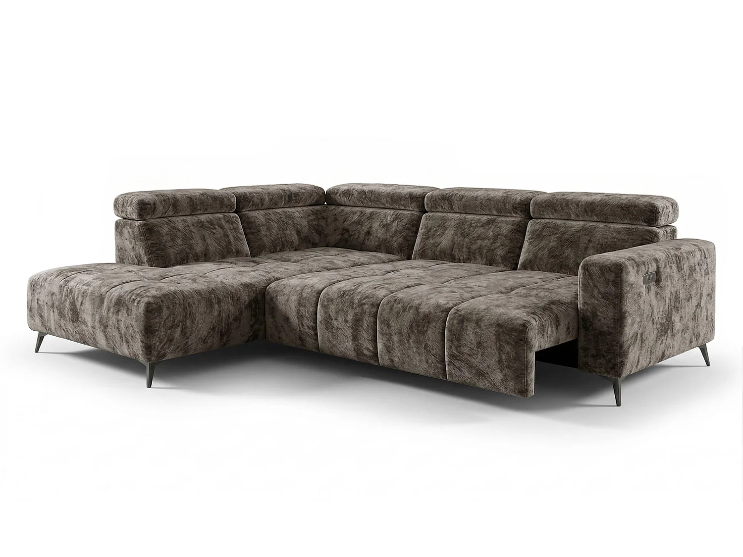 Narożnik Velvet ultra komfort – efekt chmury – miękka tkanina premium – funkcja relax