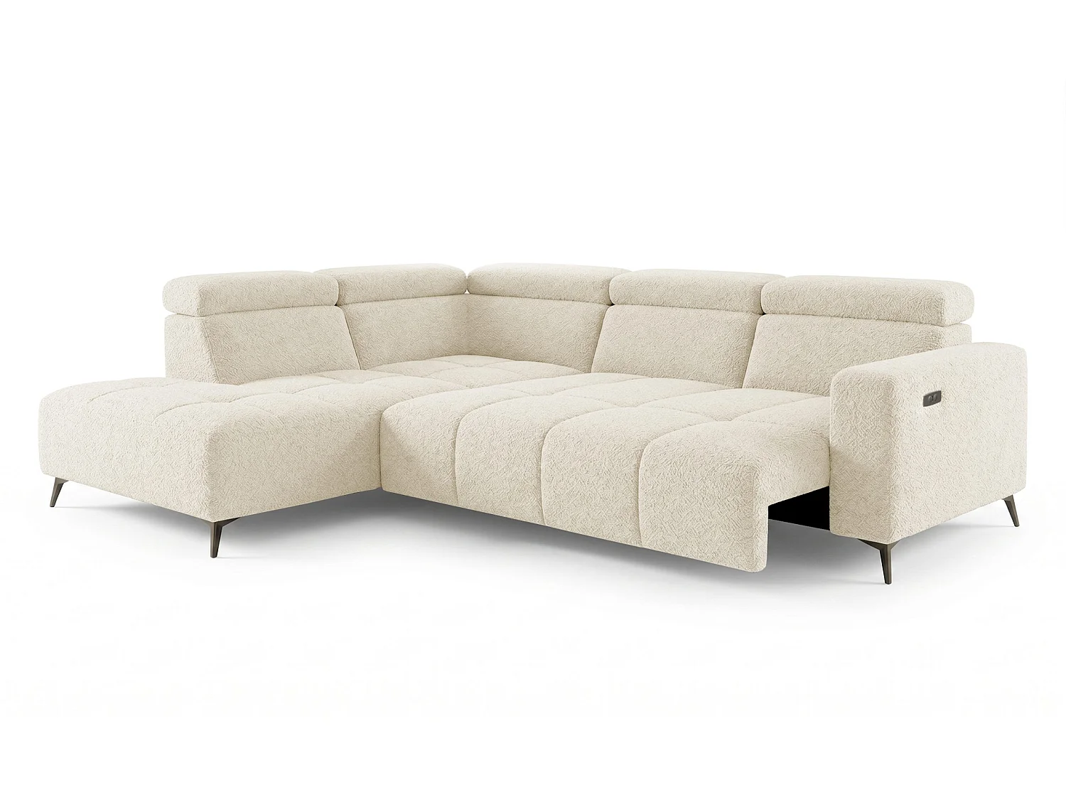 Canapé d’angle Velvet confort profond – effet nuage (cloud sofa) – tissu premium – salon moderne