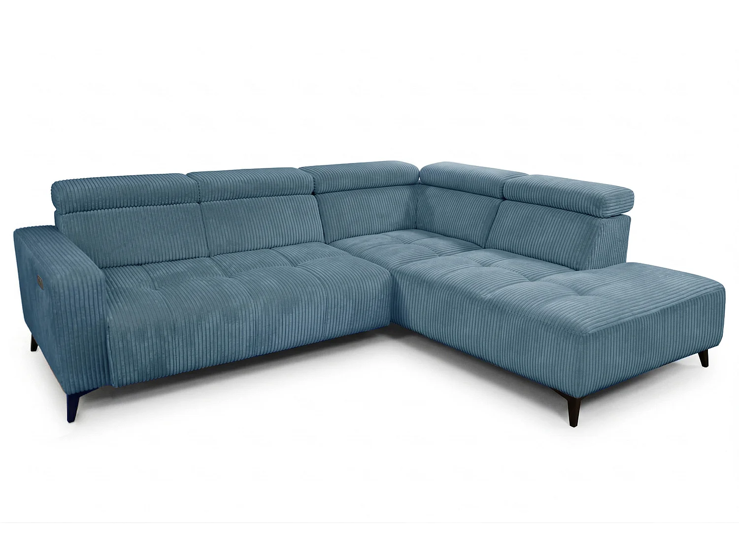 Narożnik Velvet ultra komfort – efekt chmury – miękka tkanina premium – funkcja relax