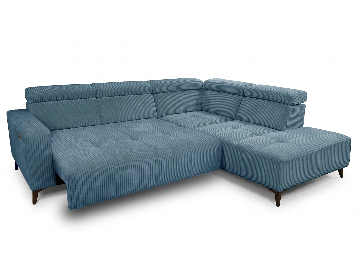 Narożnik Velvet ultra komfort – efekt chmury – miękka tkanina premium – funkcja relax