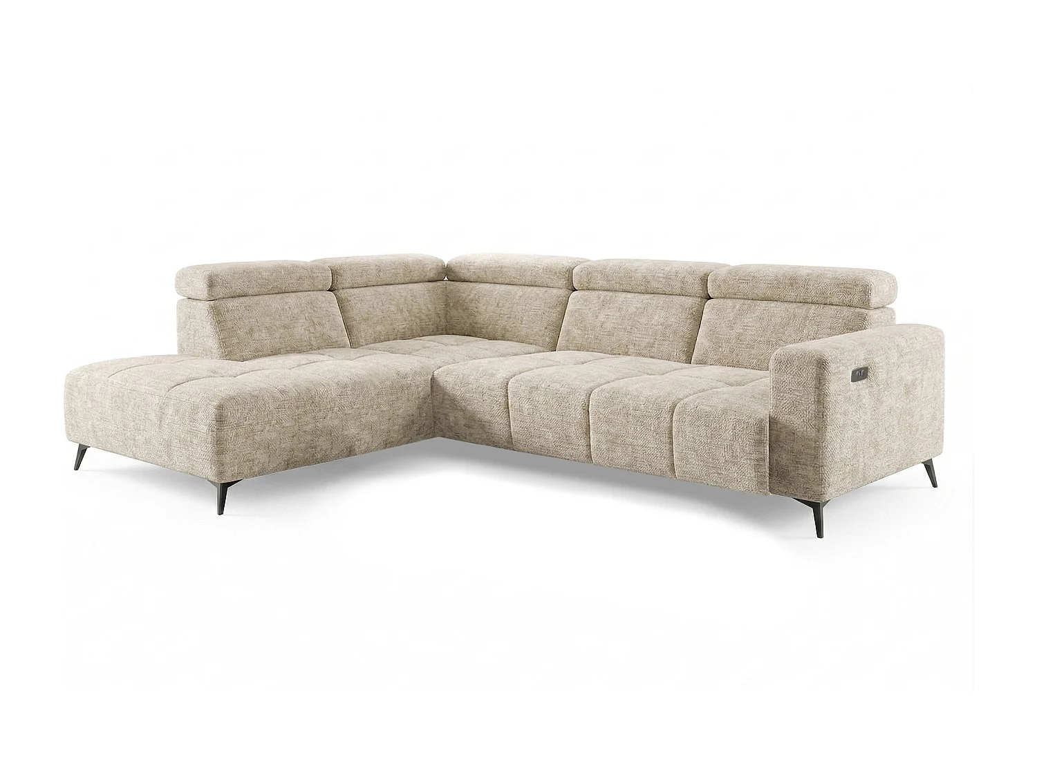 Canapé d’angle Velvet confort profond – effet nuage (cloud sofa) – tissu premium – salon moderne