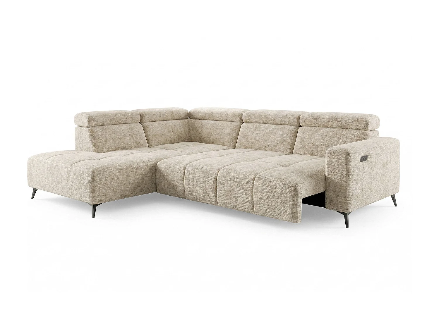 Canapé d’angle Velvet confort profond – effet nuage (cloud sofa) – tissu premium – salon moderne