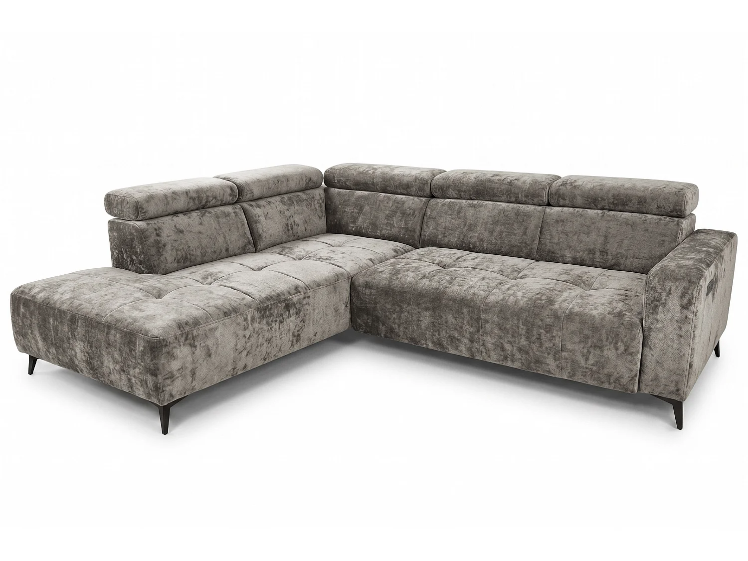 Narożnik Velvet ultra komfort – efekt chmury – miękka tkanina premium – funkcja relax