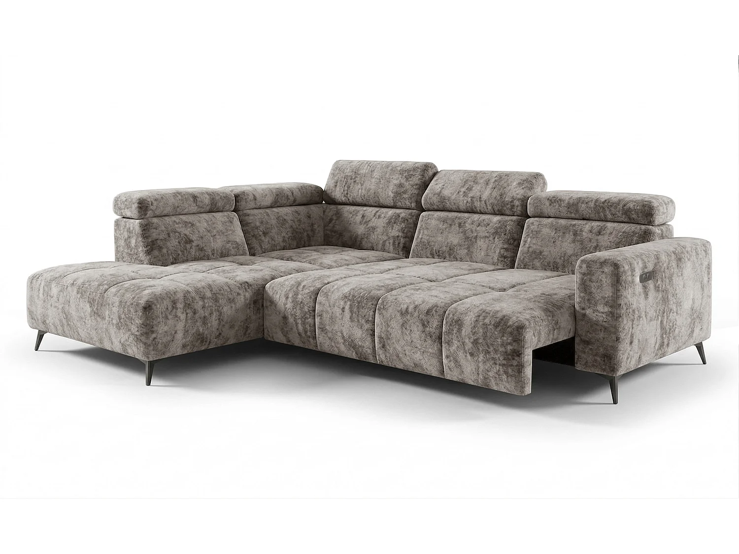 Narożnik Velvet ultra komfort – efekt chmury – miękka tkanina premium – funkcja relax