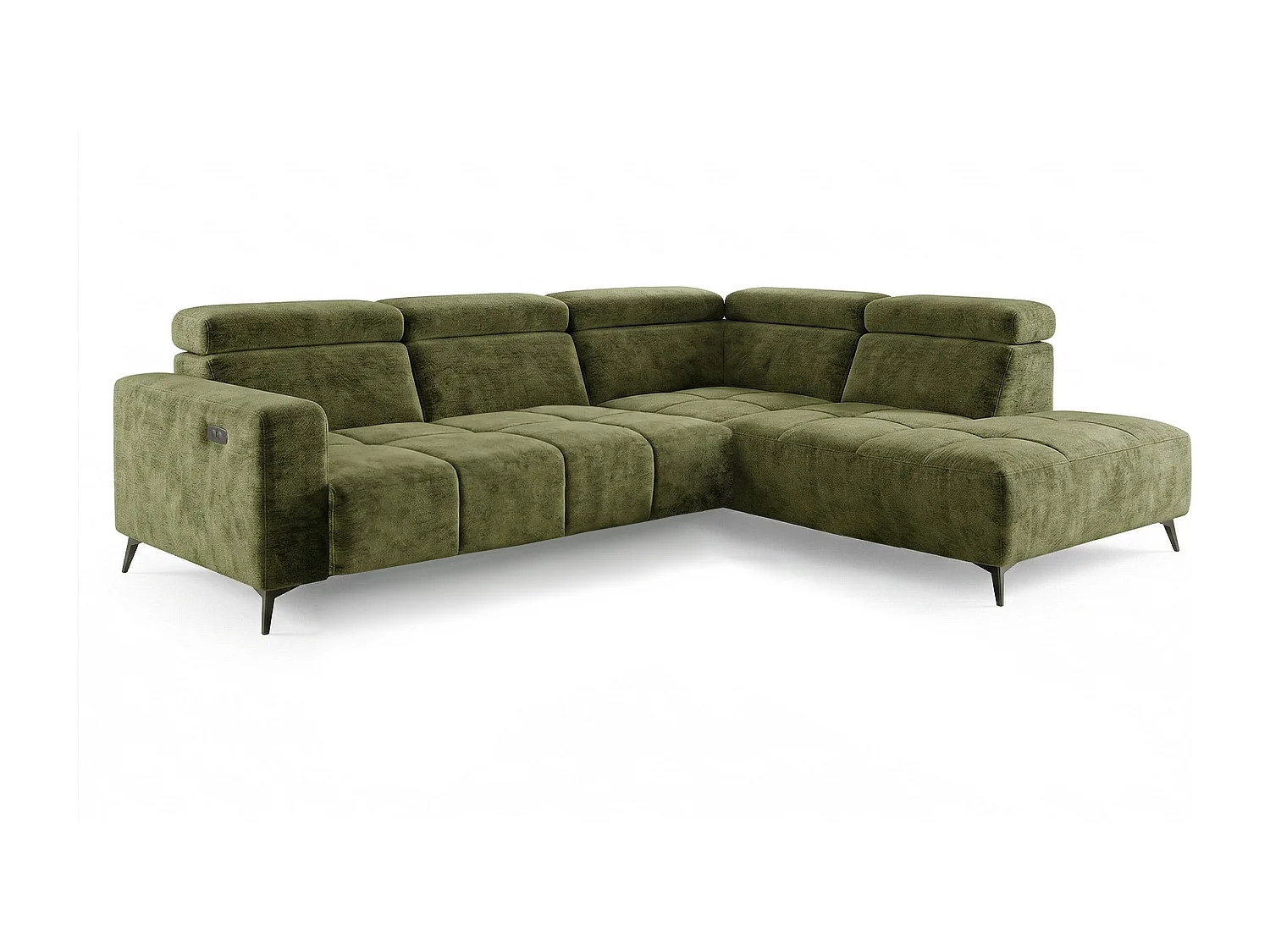 Narożnik Velvet ultra komfort – efekt chmury – miękka tkanina premium – funkcja relax