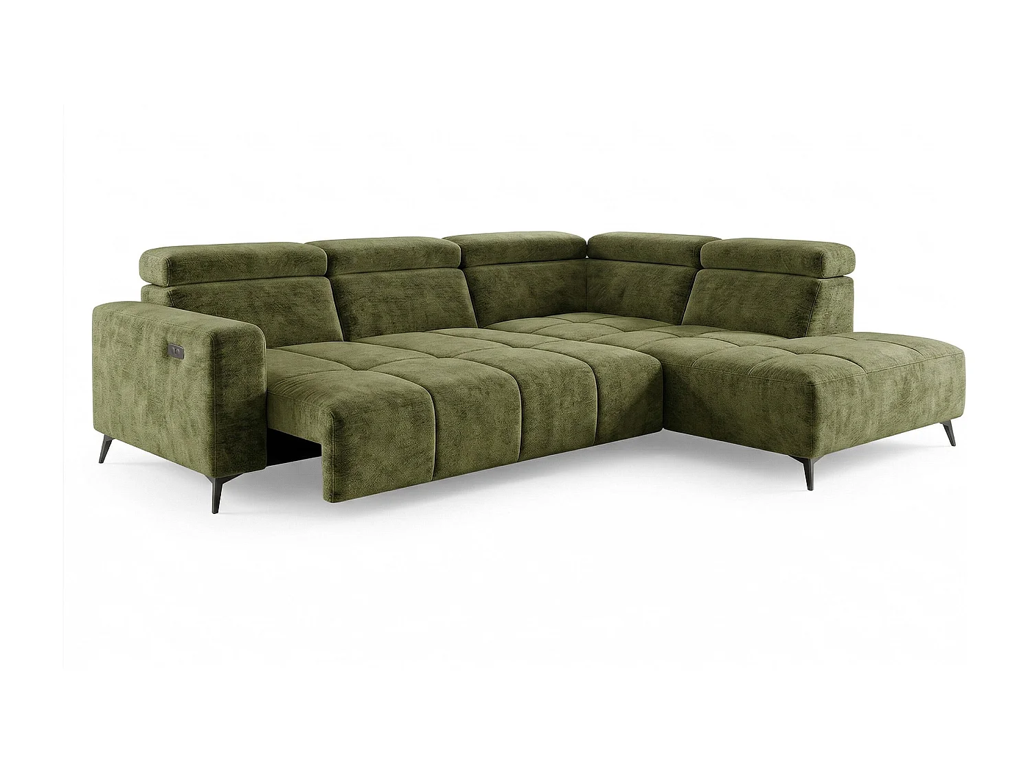 Narożnik Velvet ultra komfort – efekt chmury – miękka tkanina premium – funkcja relax