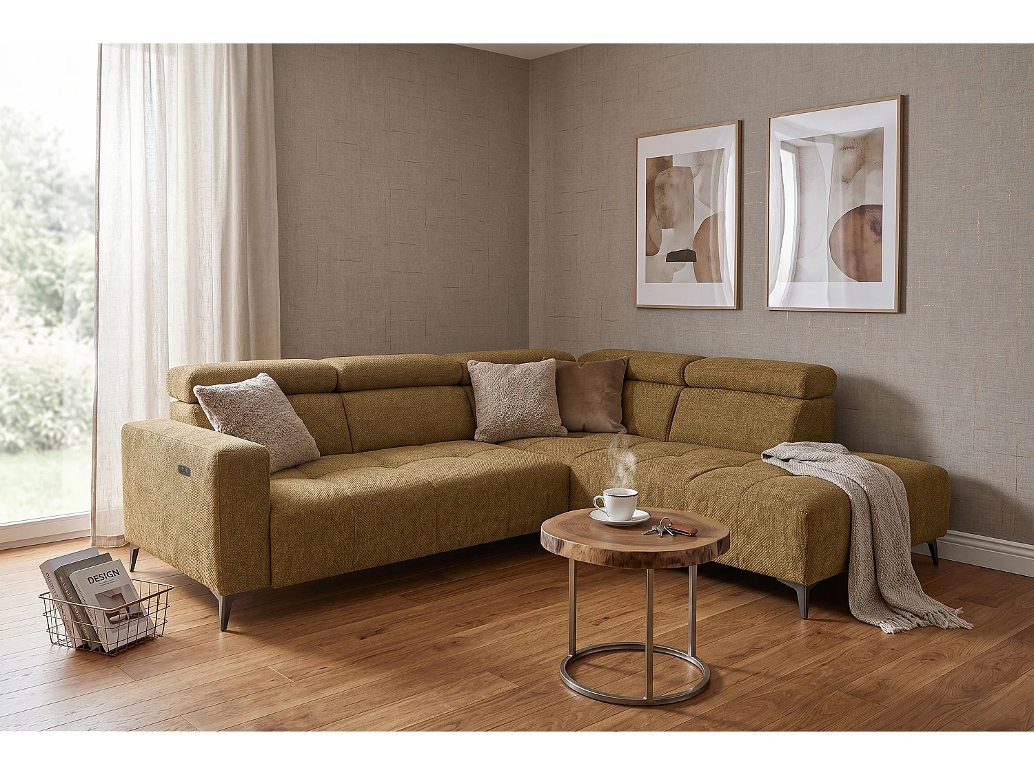 Narożnik Velvet ultra komfort – efekt chmury – miękka tkanina premium – funkcja relax