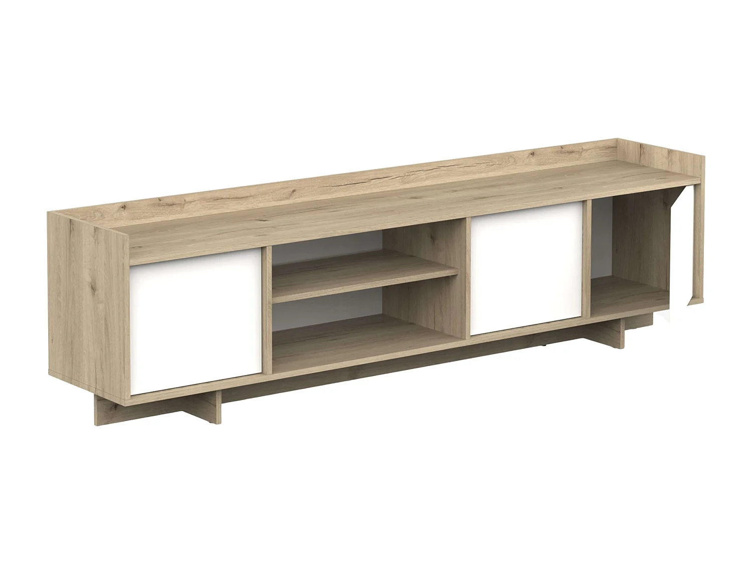 Pack salón Lead (mueble tv, aparador, estantería y mesa comedor extensible)