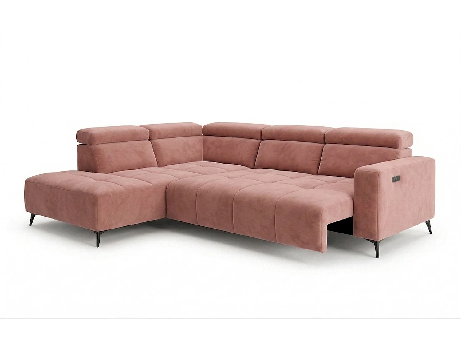 Narożnik Velvet ultra komfort – efekt chmury – miękka tkanina premium – funkcja relax