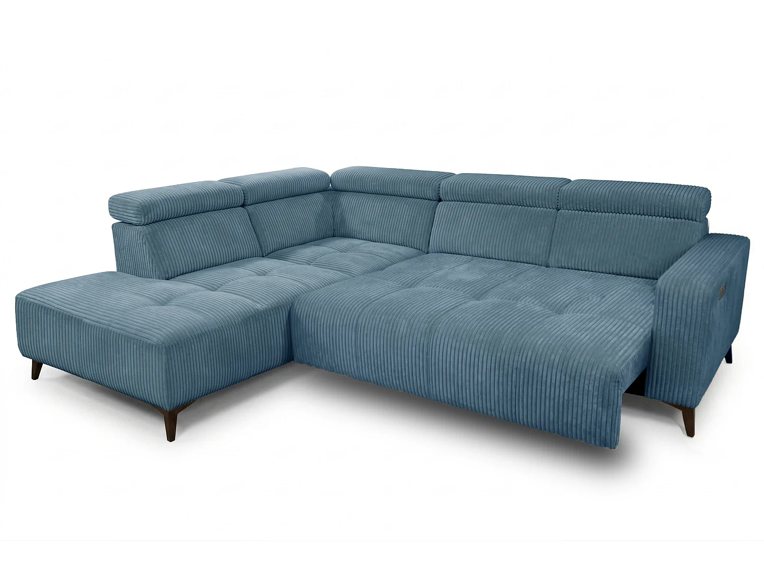 Narożnik Velvet ultra komfort – efekt chmury – miękka tkanina premium – funkcja relax