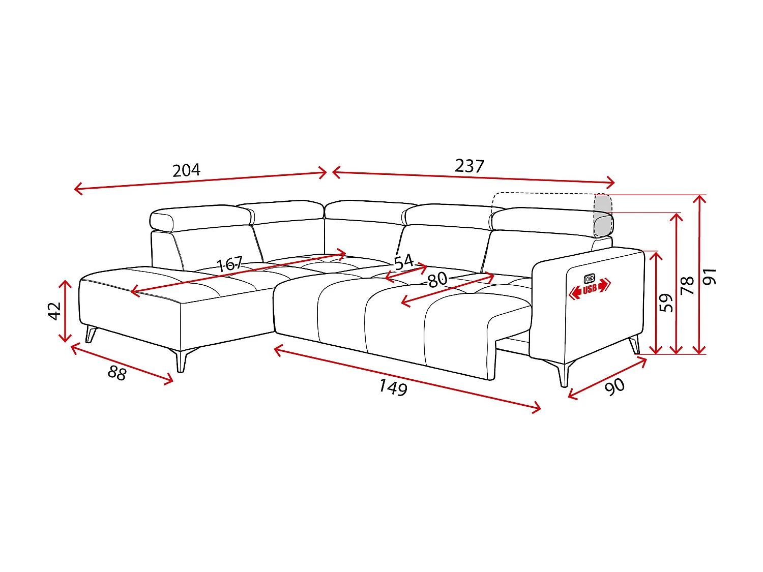 Narożnik Velvet ultra komfort – efekt chmury – miękka tkanina premium – funkcja relax
