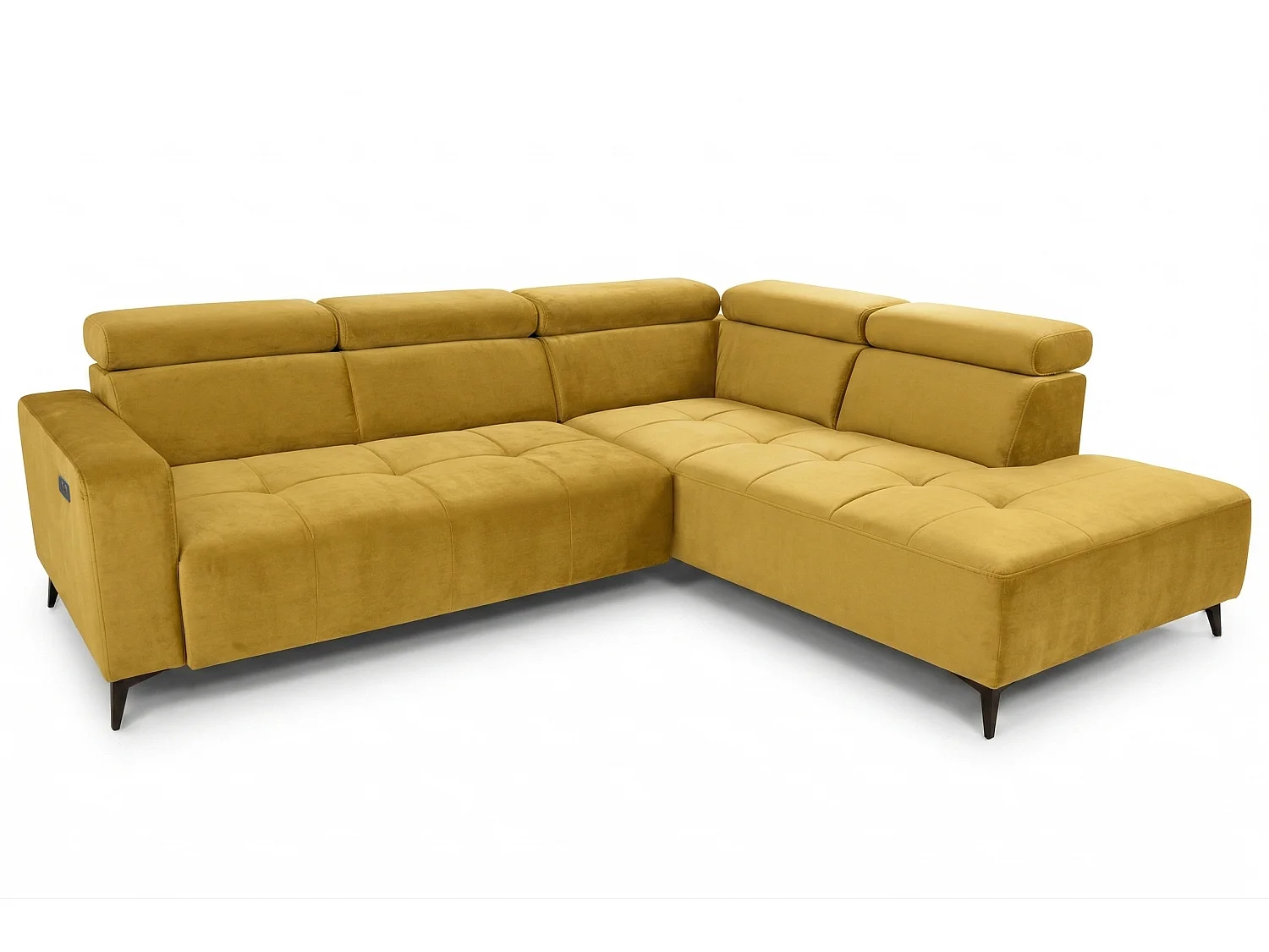 Narożnik Velvet ultra komfort – efekt chmury – miękka tkanina premium – funkcja relax