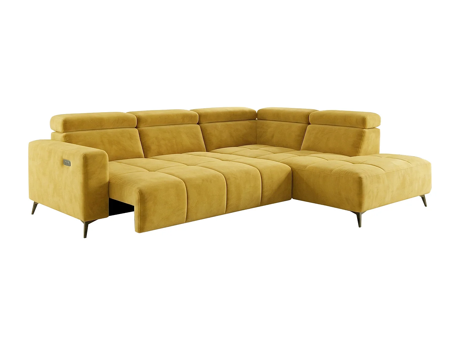 Narożnik Velvet ultra komfort – efekt chmury – miękka tkanina premium – funkcja relax