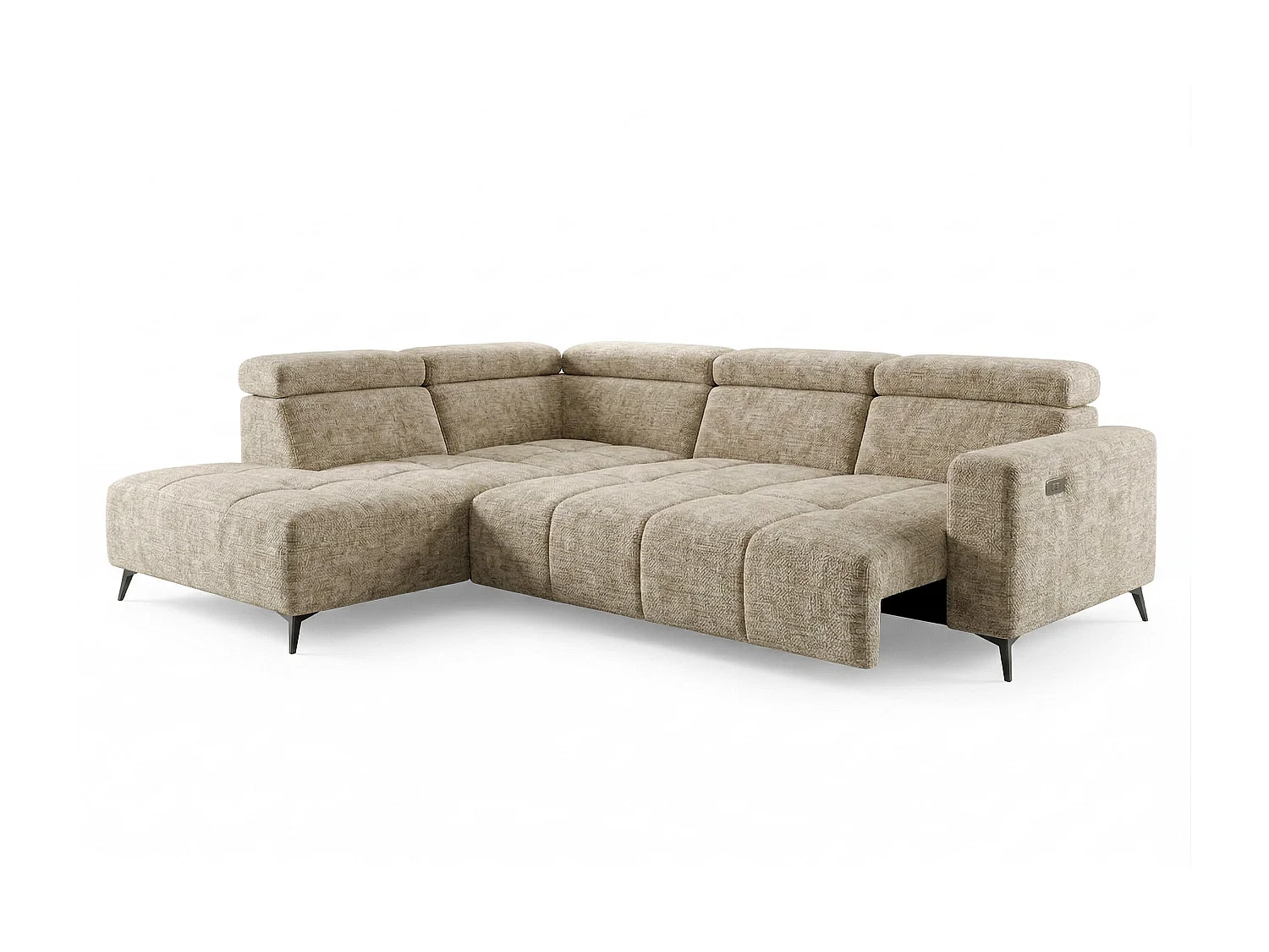 Canapé d’angle Velvet confort profond – effet nuage (cloud sofa) – tissu premium – salon moderne