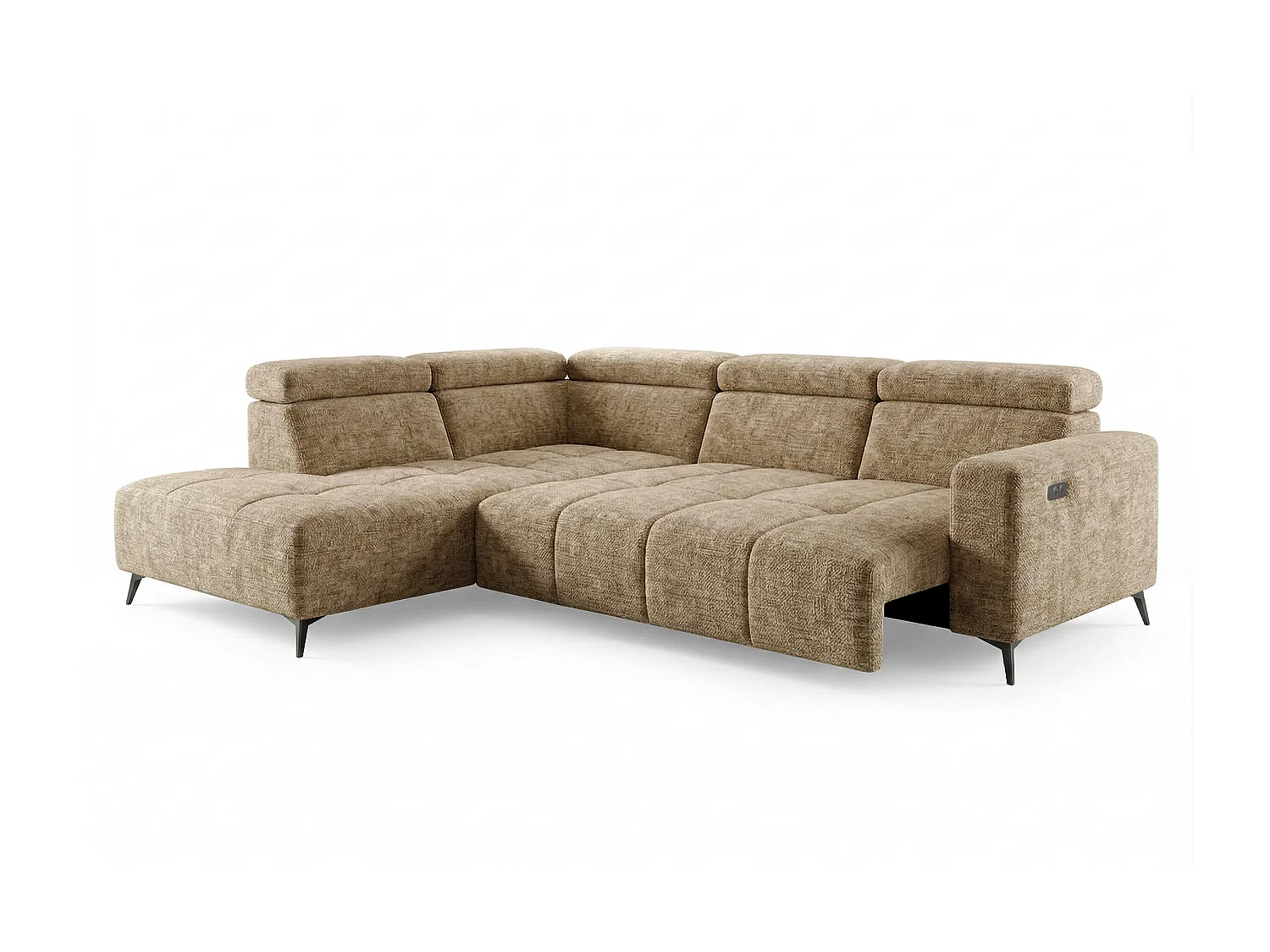 Canapé d’angle Velvet confort profond – effet nuage (cloud sofa) – tissu premium – salon moderne