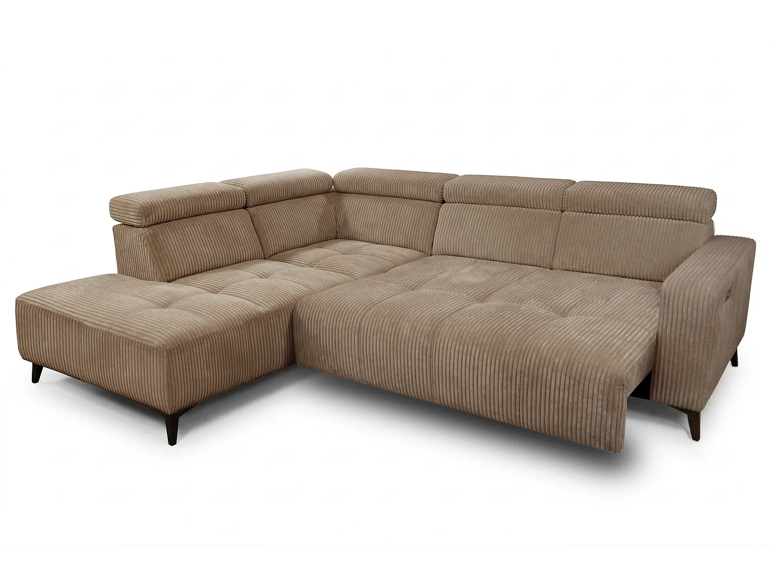 Narożnik Velvet ultra komfort – efekt chmury – miękka tkanina premium – funkcja relax