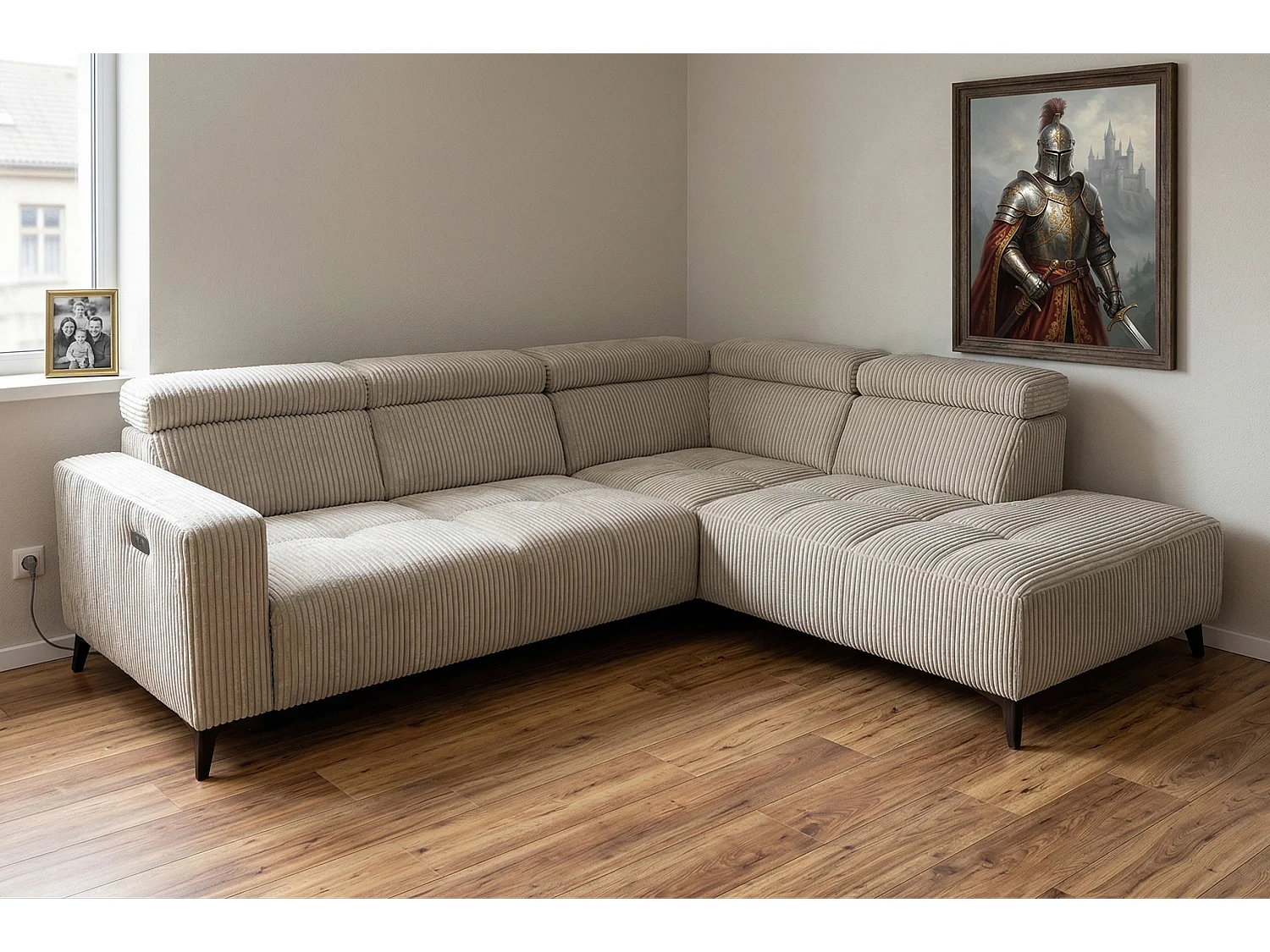 Narożnik Velvet ultra komfort – efekt chmury – miękka tkanina premium – funkcja relax