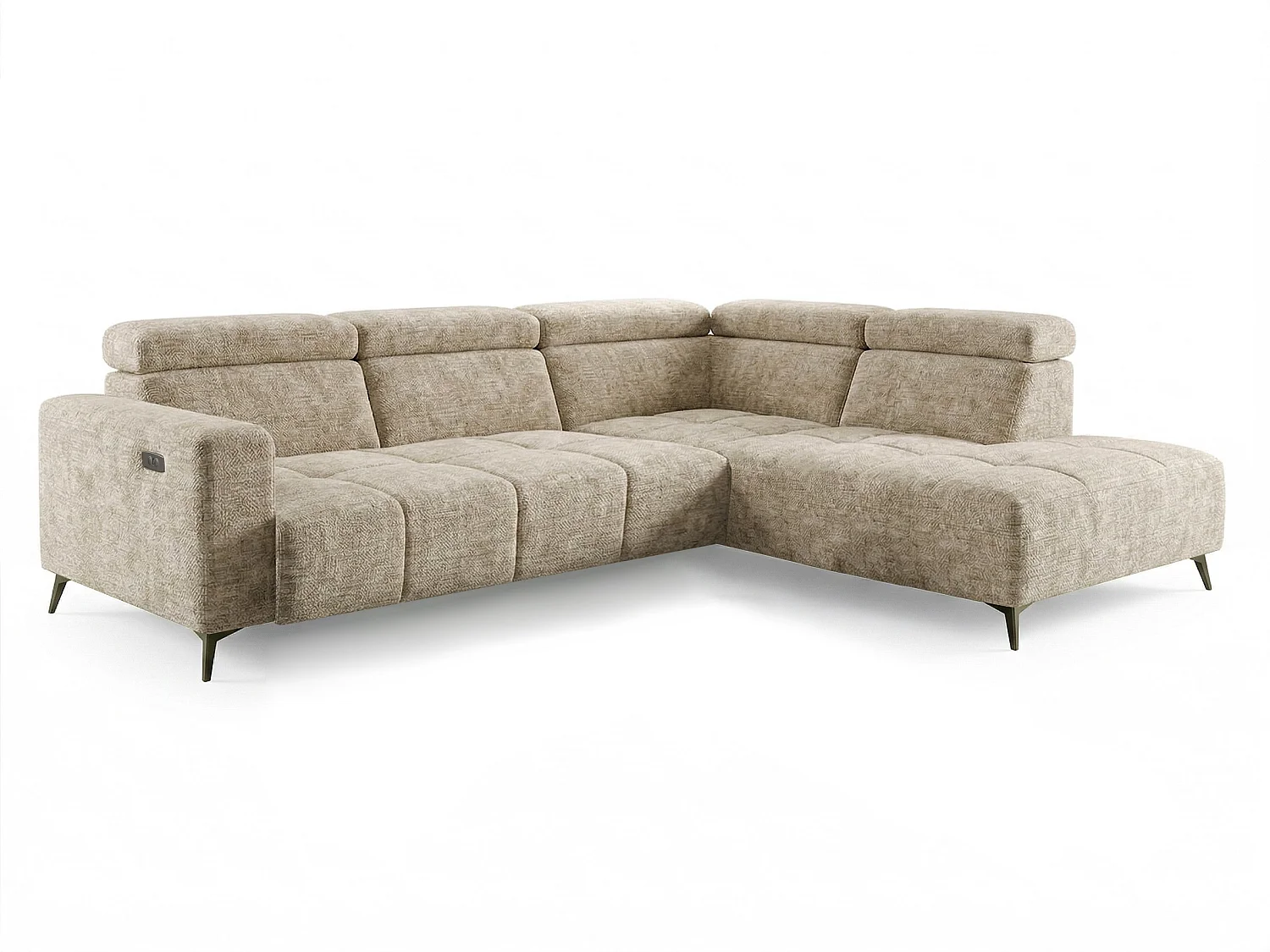 Canapé d’angle Velvet confort profond – effet nuage (cloud sofa) – tissu premium – salon moderne