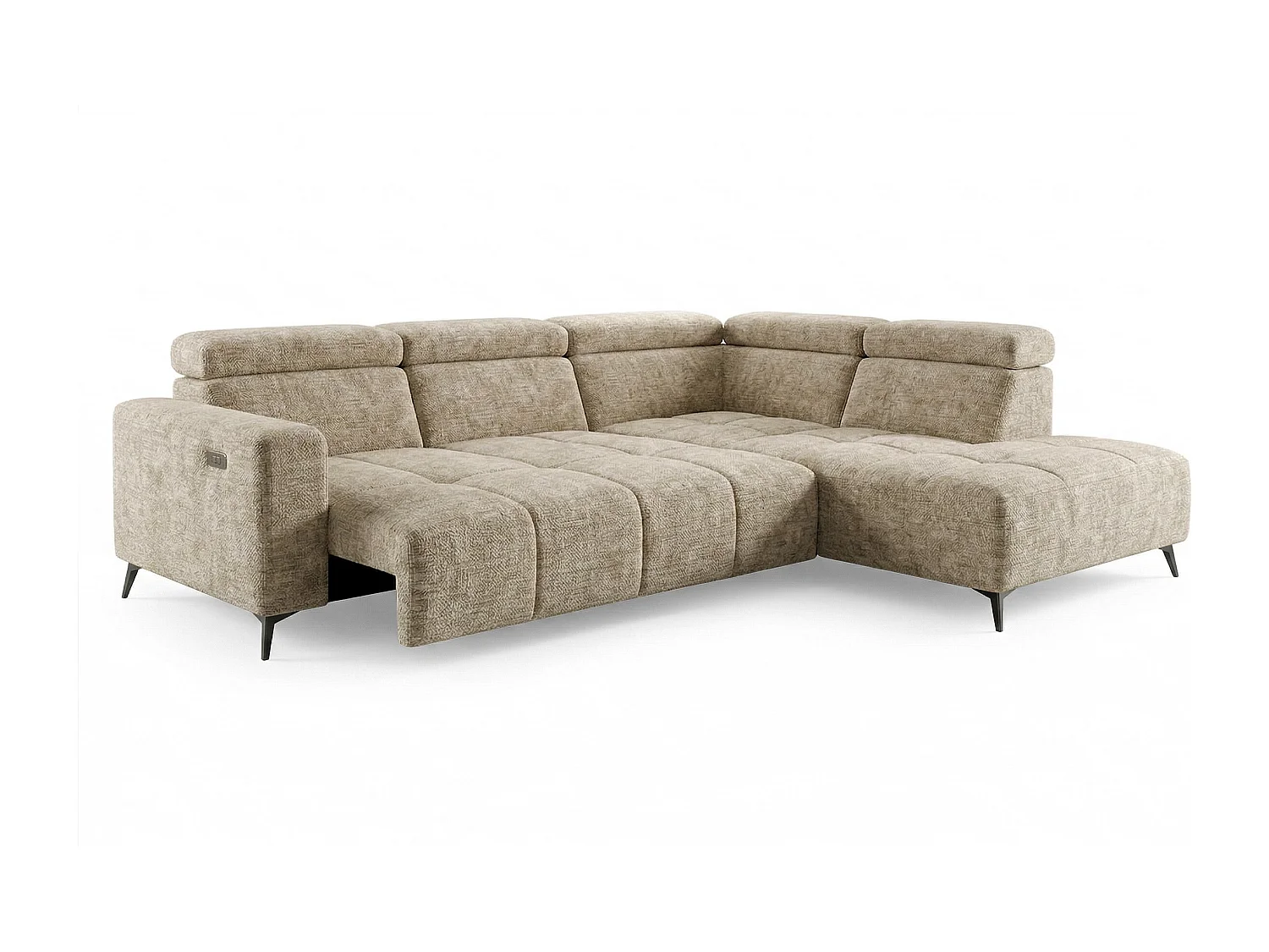 Canapé d’angle Velvet confort profond – effet nuage (cloud sofa) – tissu premium – salon moderne