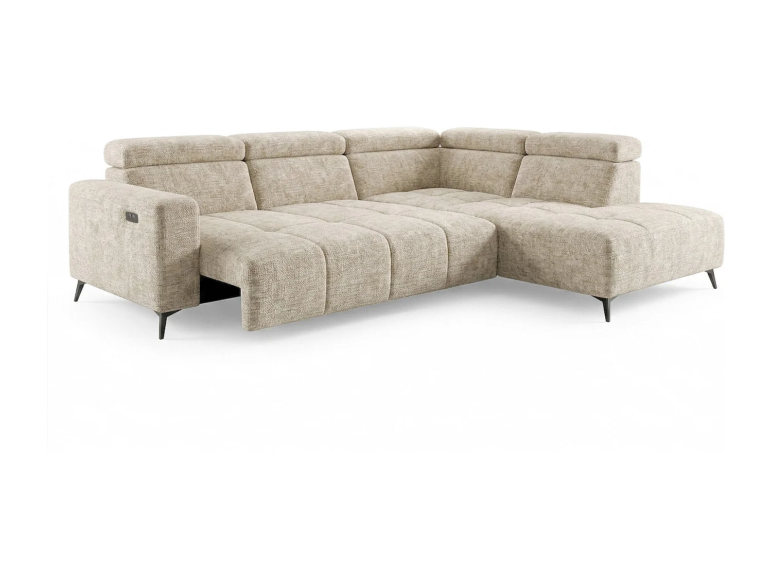 Narożnik Velvet ultra komfort – efekt chmury – miękka tkanina premium – funkcja relax