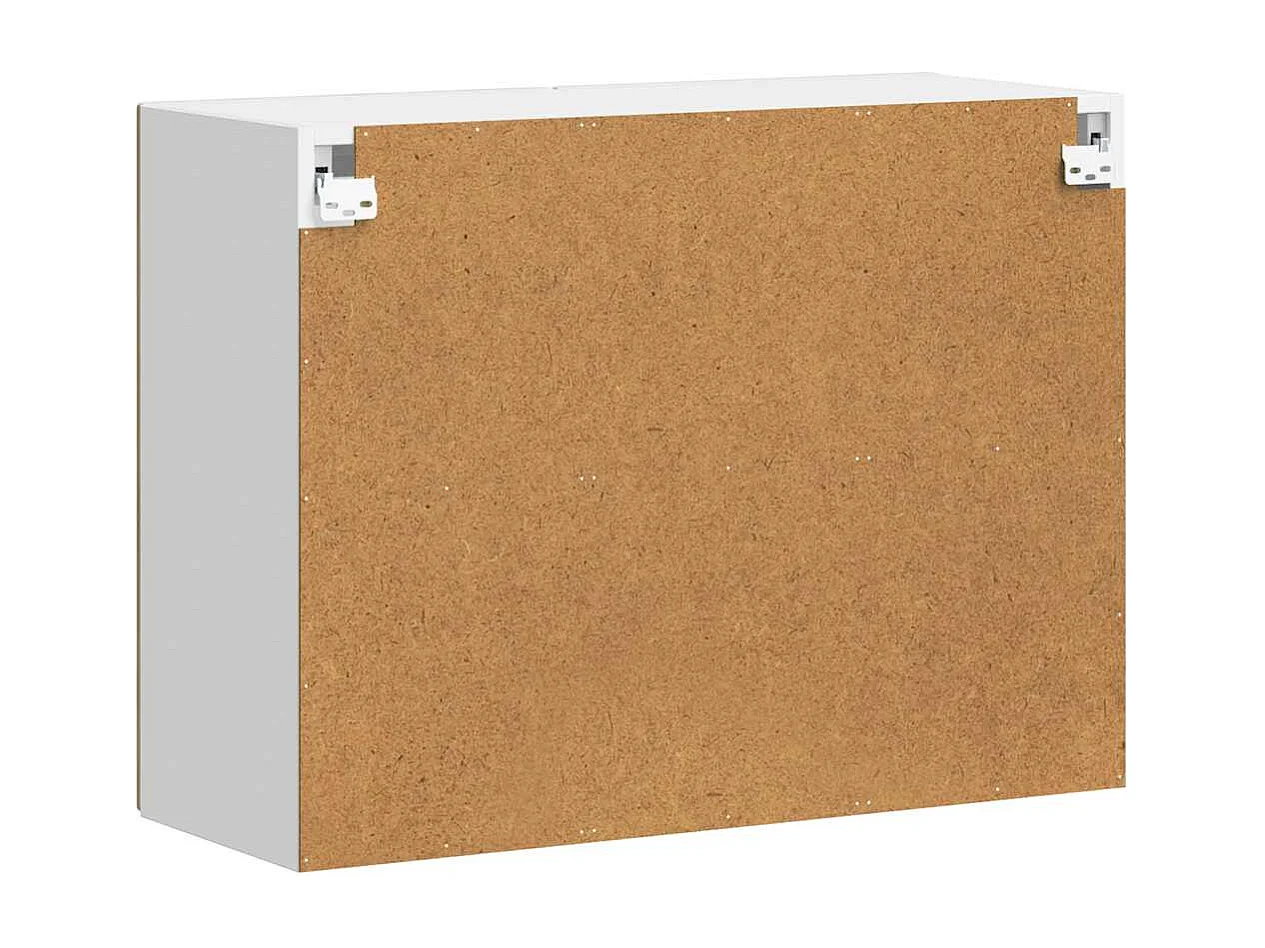 Meuble murale de cuisine porte en verre chêne artisanal