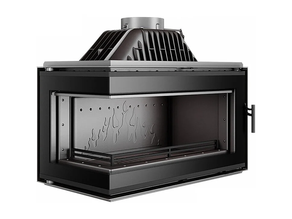 Poêle à bois encastrable Ouverture à gauche - W16 (13,5 KW) ECO BLACK