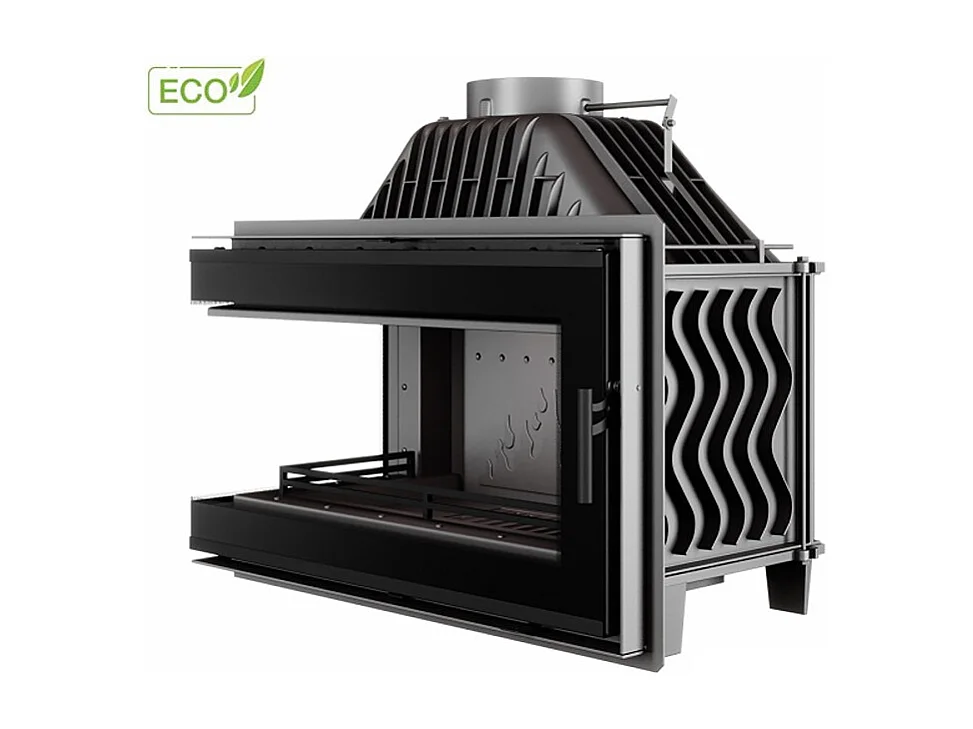 Poêle à bois encastrable Ouverture à gauche - W16 (13,5 KW) ECO BLACK