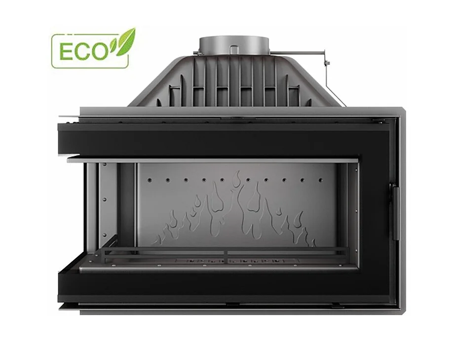 Poêle à bois encastrable Ouverture à gauche - W16 (13,5 KW) ECO BLACK