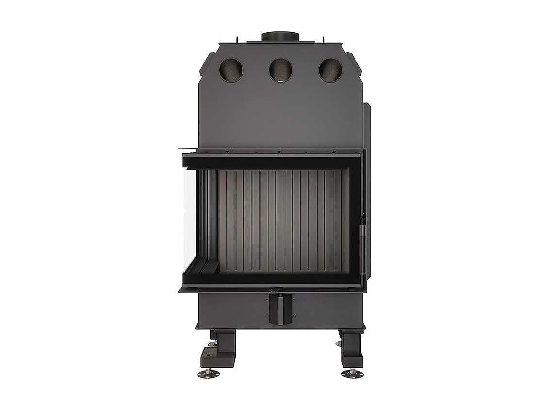 Cheminée d'angle Insert ouverture gauche Noir Energy 65x50x47 (14,5 kW) ECO